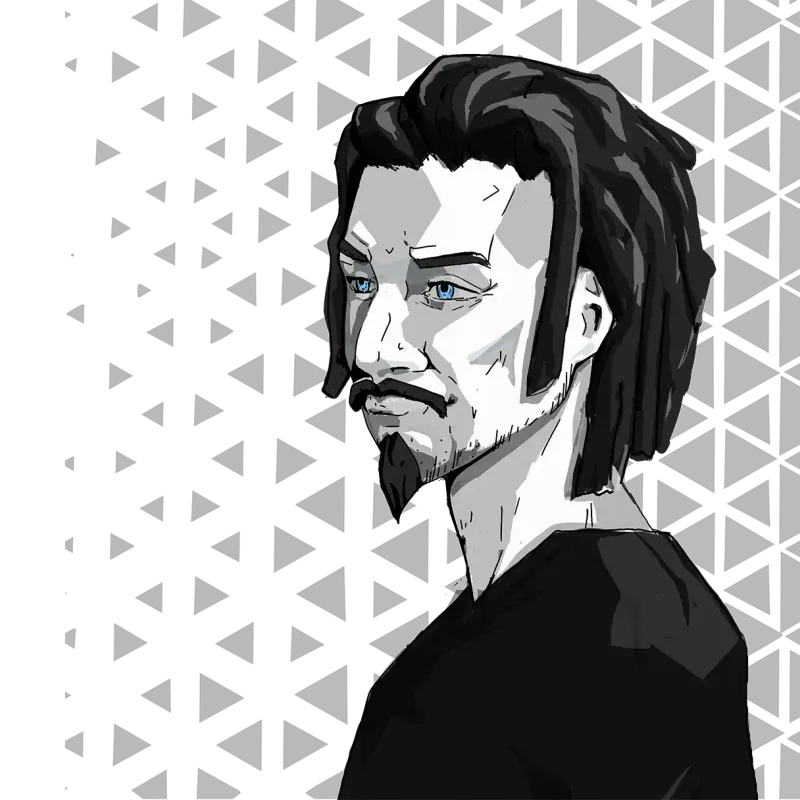 Stylized portrait digital painting of Adam Kaščák