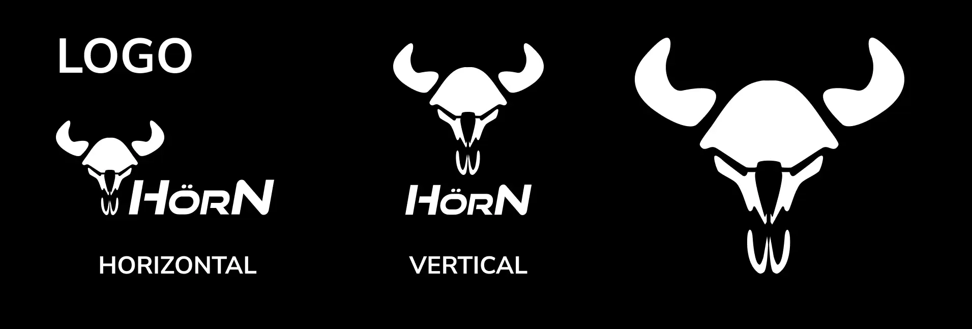 Colors used inside Horn website: red, gray and black