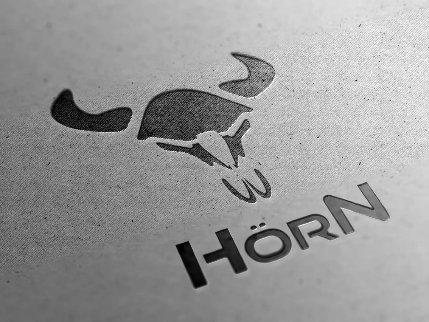Different versions of Horn website logo - bull's skull